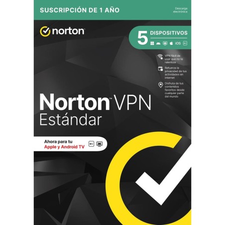 licencia digital de red privada virtual para 5 dispositivos y 1 año vpn-standard