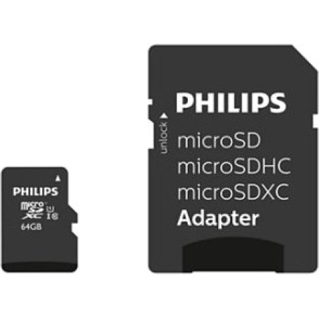 tarjeta de memoria con adaptador sd microsdxc-uhs-i u1 v10 c10 64gb