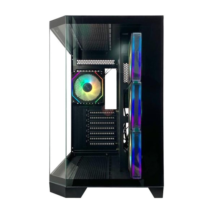 L-LINK Caja de ordenador gaming semitorre sin fuente con 4