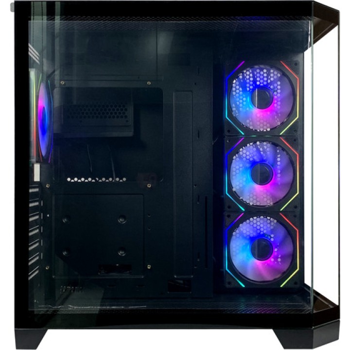 L-LINK Boîtier gaming moyen tour sans alimentation, avec 4