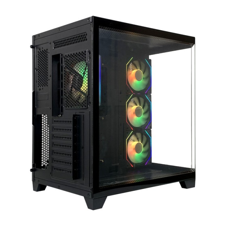 L-LINK Gaming-Midi-Tower-Gehäuse ohne Netzteil, mit 4