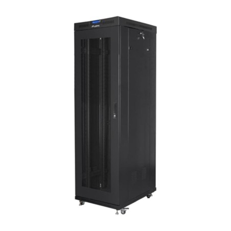 armadio rack da pavimento con porta perforata e display lcd 19" 42u 600x1000mm ff01-6042-23bl