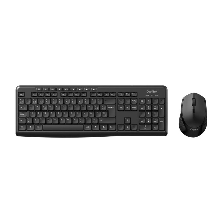COOLBOX Kit de teclado multimedia y ratón inalámbricos