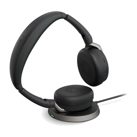 wireless stereo office headset with microphone and charging base evolve2-65-flex ms usb-a-26699-999-989