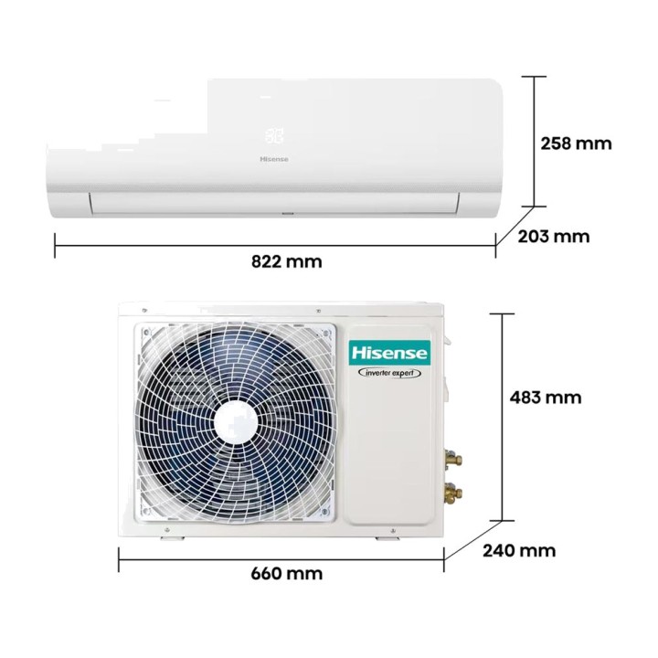 HISENSE Split-ilmastointilaite inverter 1x1, WiFi KC35LR03