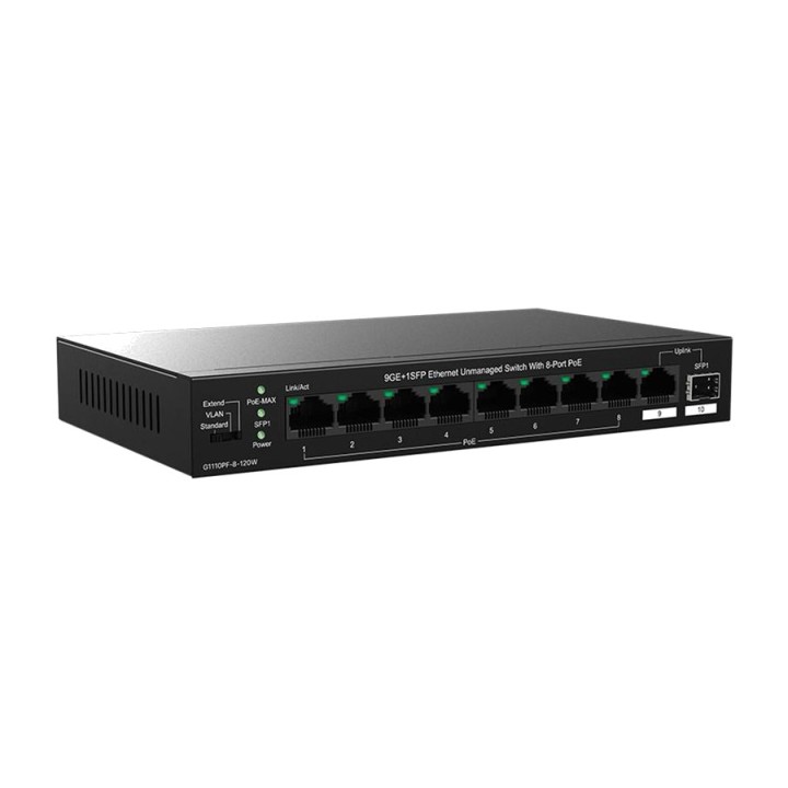 IP-COM Unmanaged Gigabit-PoE-Switch mit 8 Ports und Uplinks