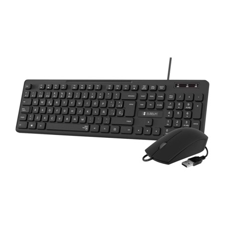 ensemble clavier et souris silencieux filaire usb business-slim 1200dpi