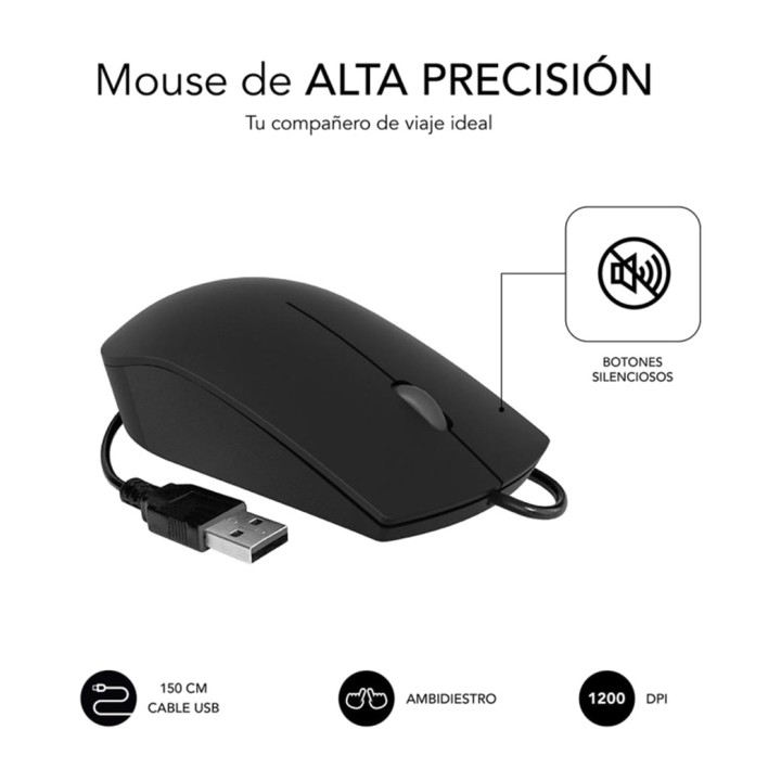 SUBBLIM Ensemble clavier et souris silencieux filaire USB