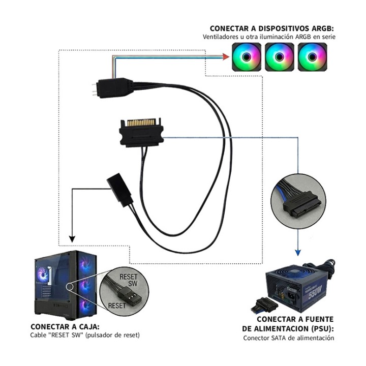 COOLBOX Fan lighting controller ARGB-MINI MGS0000033170