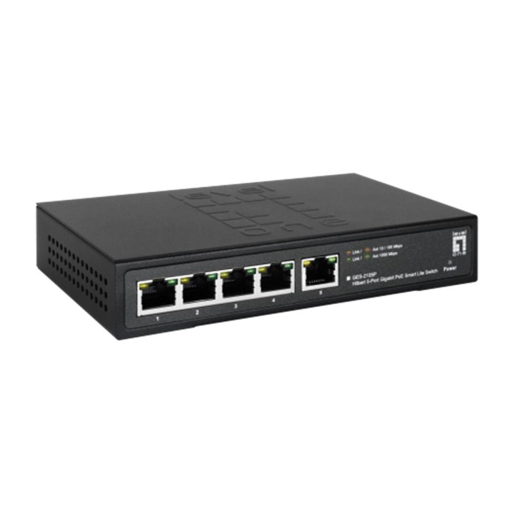 LEVELONE Switch Gigabit PoE gestibile a 5 porte GES-2105P