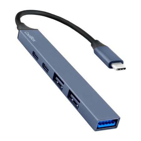 hub adaptador de aluminio de 5 puertos con carga usb-c-pd-100w 3.2-gen1