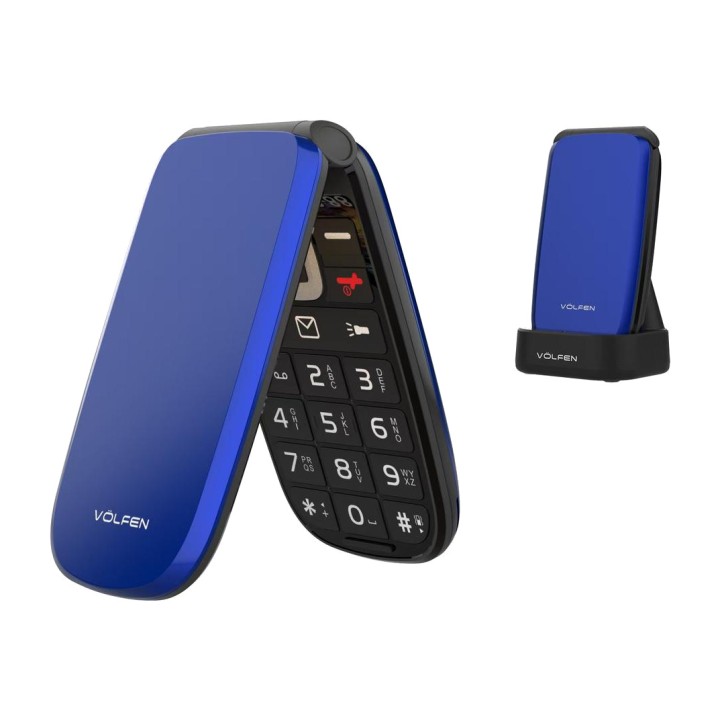 VOLFEN Klapphandy für Senioren mit SOS-Taste ASTRO FLIP-4G