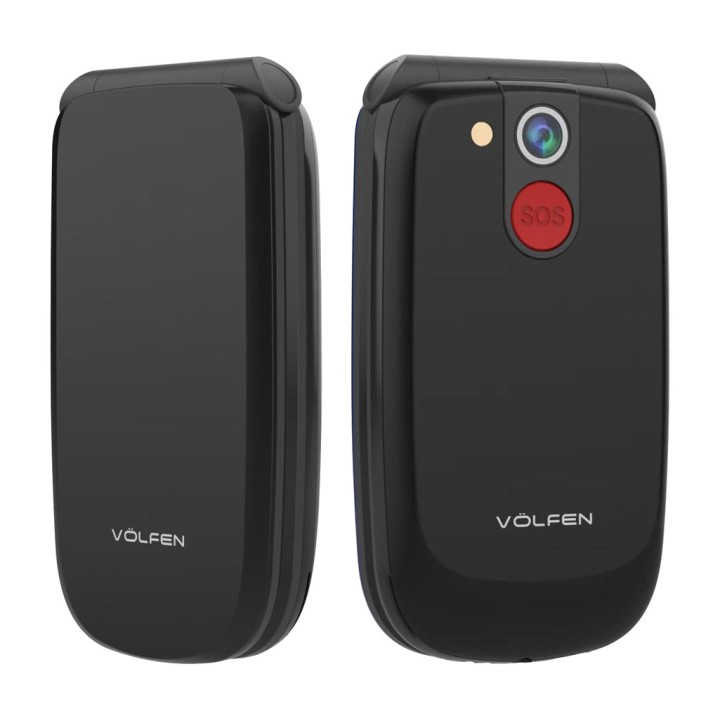VOLFEN Teléfono móvil con tapa para personas mayores y botón