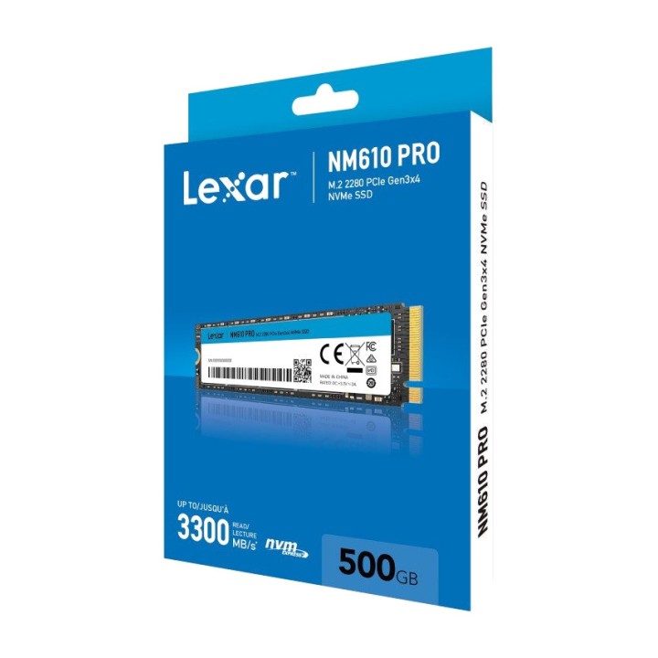 LEXAR Interne M.2-NVMe-SSD NM610PRO 500GB 2280 PCIE-GEN3X4