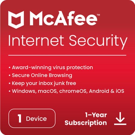 antivirus s elektronickou licencí na 12 měsíců pro 1 zařízení internet-security esd
