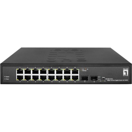 switch gestionable de 16 puertos gigabit y 2 sfp ges-2118