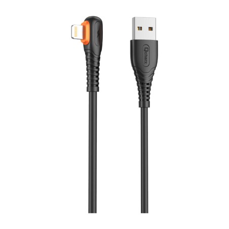 angled usb-a to lightning charging and data cable london-3a 1 m