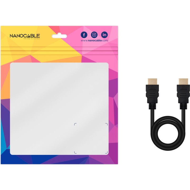 NANOCABLE Cavo HDMI in rame con connettori maschio 2.0 4K