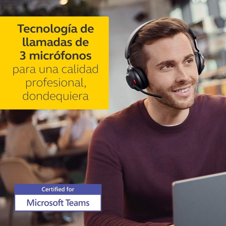 JABRA Casque stéréo sans fil pour le bureau avec microphone