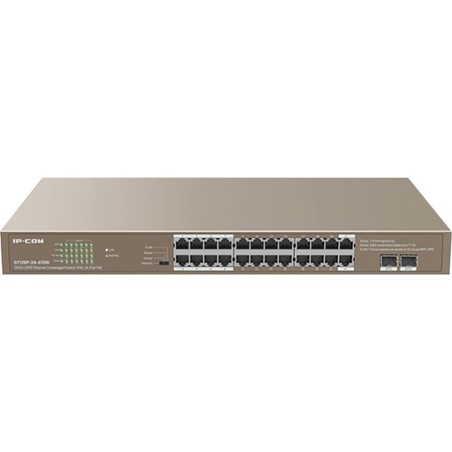 switch poe no gestionable de 24 puertos gigabit y 2 sfp g1126p 410w
