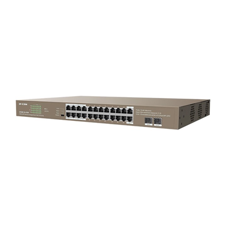 IP-COM Unmanaged Gigabit-PoE-Switch mit 24 Ports und 2 SFP
