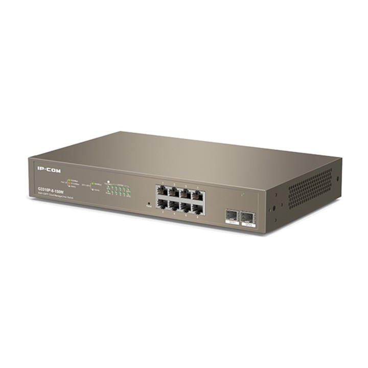 IP-COM 8-port Gigabit cloud-managed PoE switch and 2 SFP