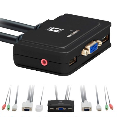 switch tastiera, video e mouse vga usb per 2 computer kvm-0223