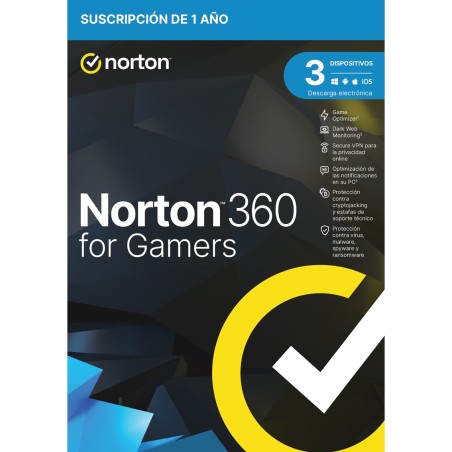 antivirus per a gaming amb vpn per a 3 dispositius i 1 any en caixa 360-for-gamers 50gb