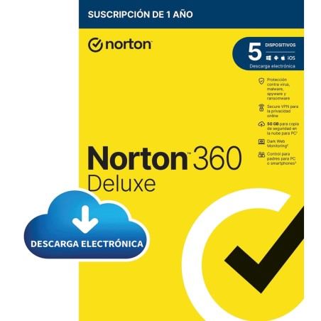 digitale antivirus-lizenz mit vpn für 5 geräte und 1 jahr 360-deluxe 50gb