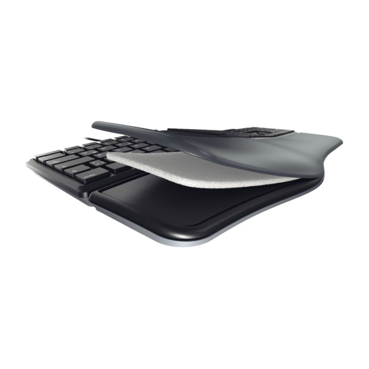 CHERRY Clavier ergonomique avec câble USB et repose-poignets