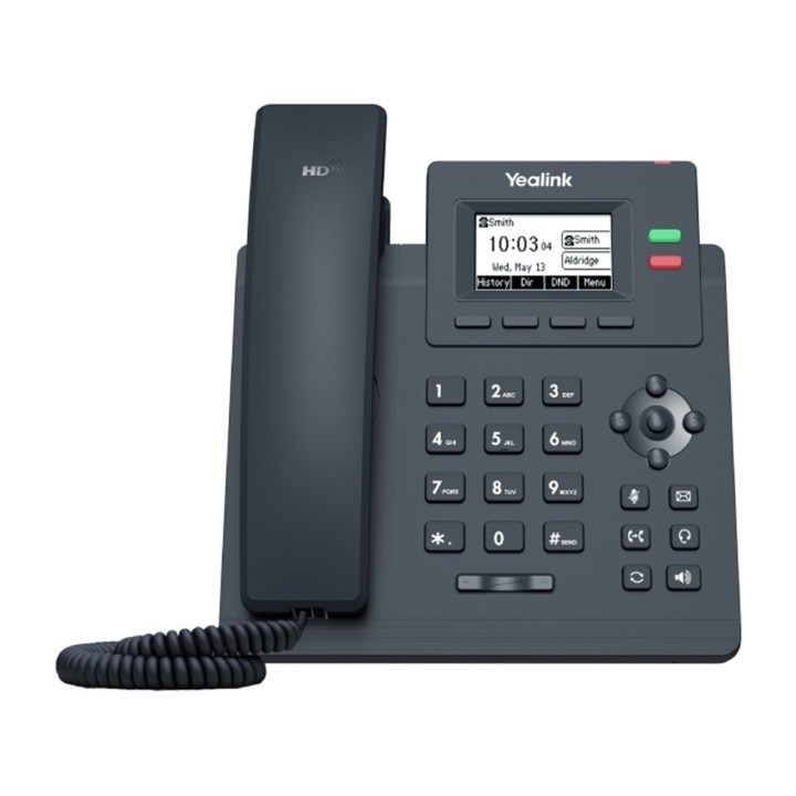 YEALINK Téléphone IP de bureau avec PoE et deux comptes VoIP