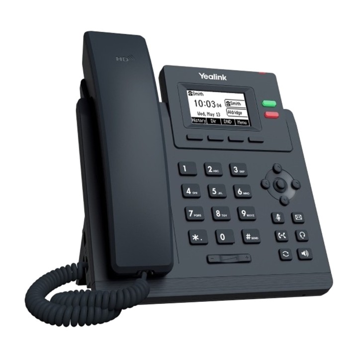 YEALINK Téléphone IP de bureau avec PoE et deux comptes VoIP