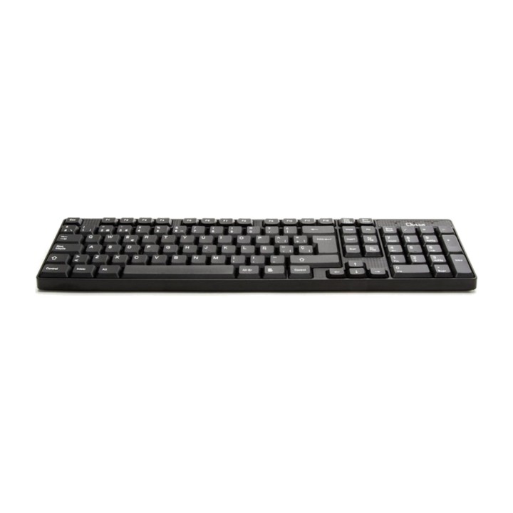 L-LINK Pack de teclado slim y ratón con cable USB KB-816