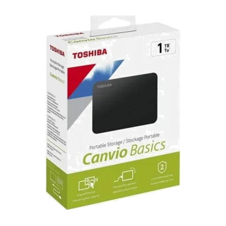 TOSHIBA Disco rigido esterno portatile CANVIO-BASICS 1TB