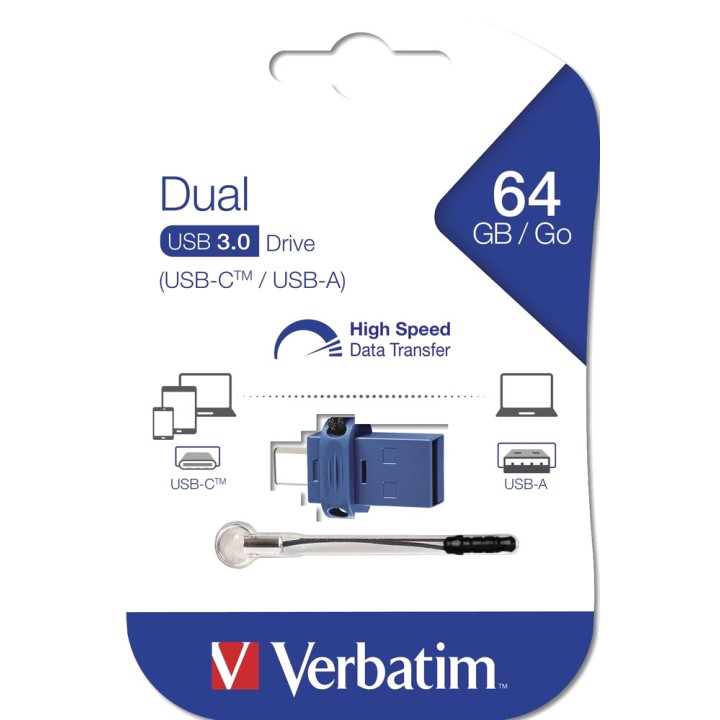 VERBATIM Chiavetta USB con doppio connettore A e C DUAL