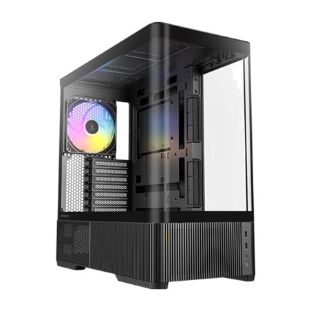 mid-tower pc case with curved tempered glass c6 curve atx-argb