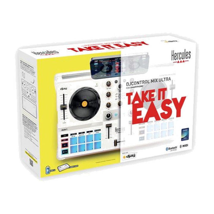 HERCULES Portable wireless DJ controller with battery for