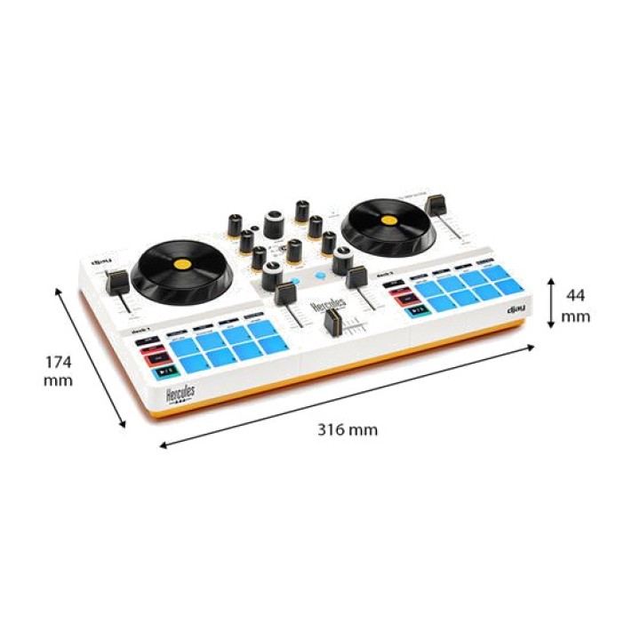 HERCULES Controller DJ portatile wireless con batteria per