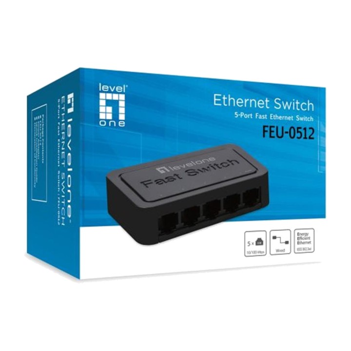 LEVELONE 5-port Fast Ethernet desktop switch RJ45 10/100MBPS