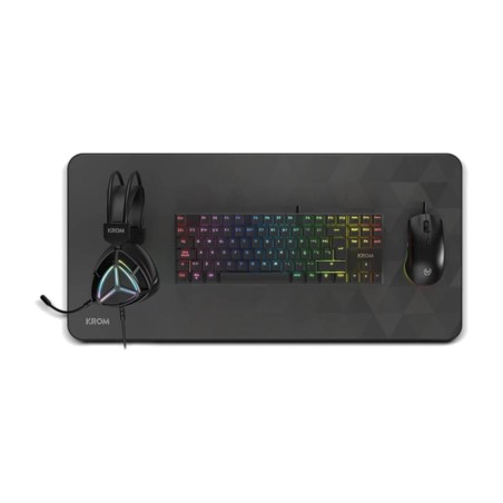 pack gaming avec clavier mécanique, souris, casque et tapis de souris klass 4en1 tkl