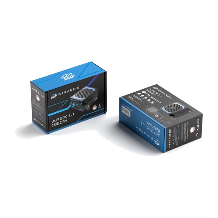 EINAREX Semi-modular ATX PC power supply APEX-L1 550W