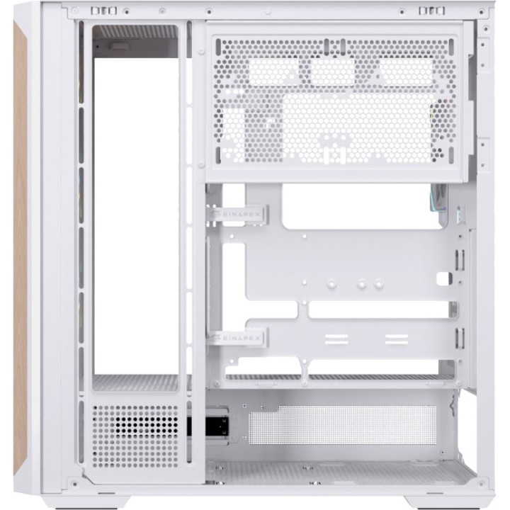 EINAREX ATX-Gaming-Midi-Tower-Gehäuse mit gehärtetem Glas