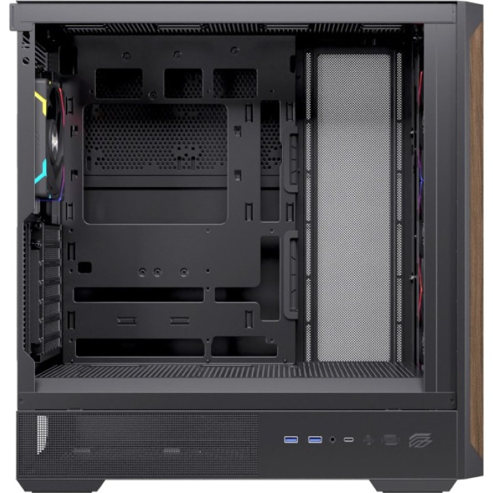EINAREX Boîtier gaming moyen tour ATX avec verre trempé