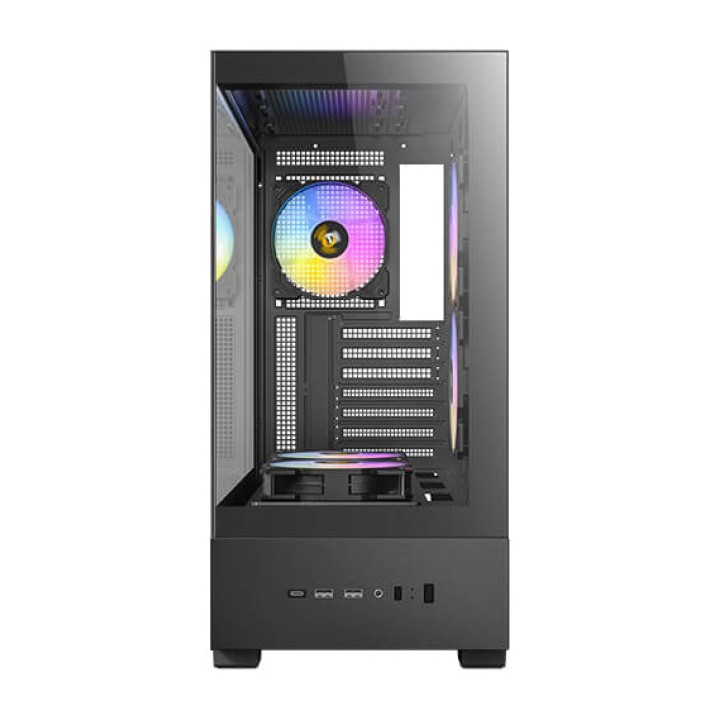 ANTEC Caja de PC semitorre panorámica con cristal templado