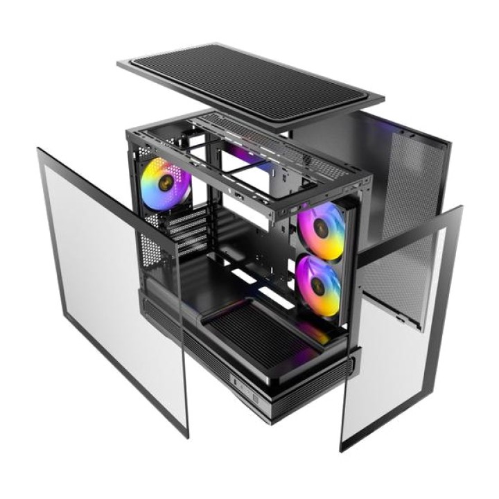 ANTEC Midi-Tower-PC-Gehäuse mit gehärtetem Glas C2M