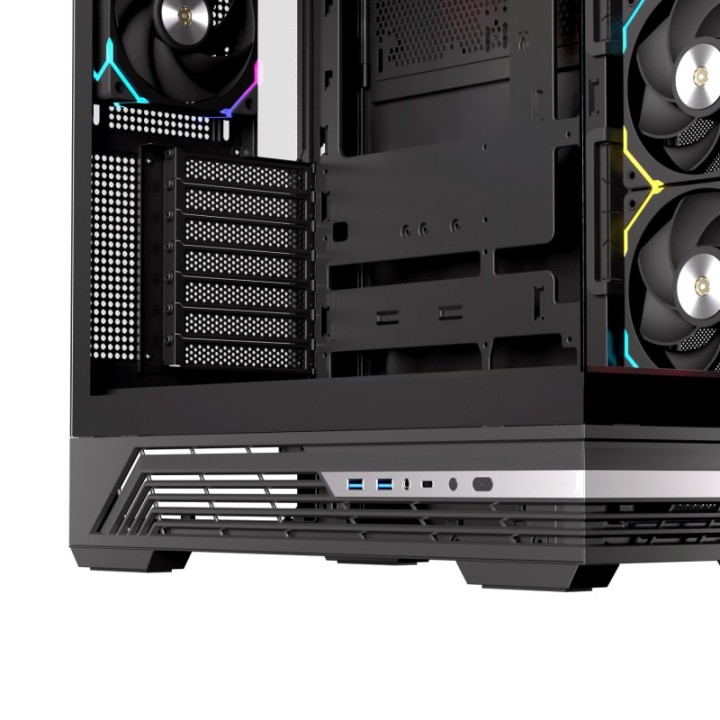EINAREX Case gaming mid-tower ATX con vetro temperato