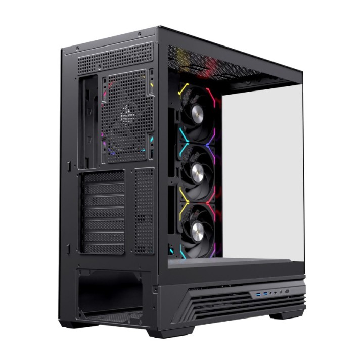 EINAREX Boîtier gaming moyen tour ATX avec verre trempé