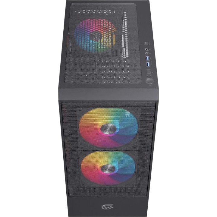 EINAREX Caja de PC gaming semitorre ATX con cristal