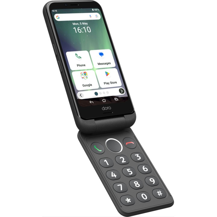 DORO Smartphone tipo concha con teclado físico