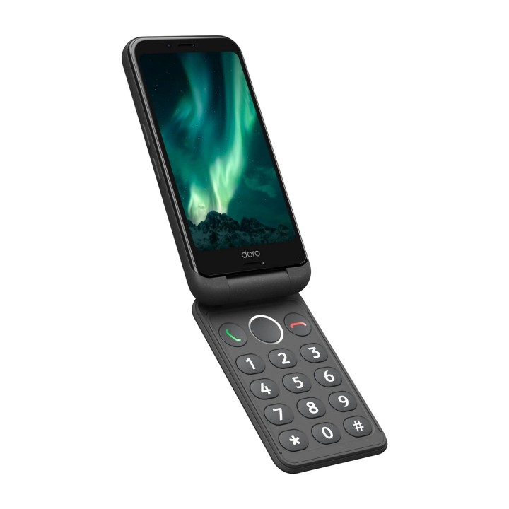DORO Clamshell smartphone with physical keypad for seniors